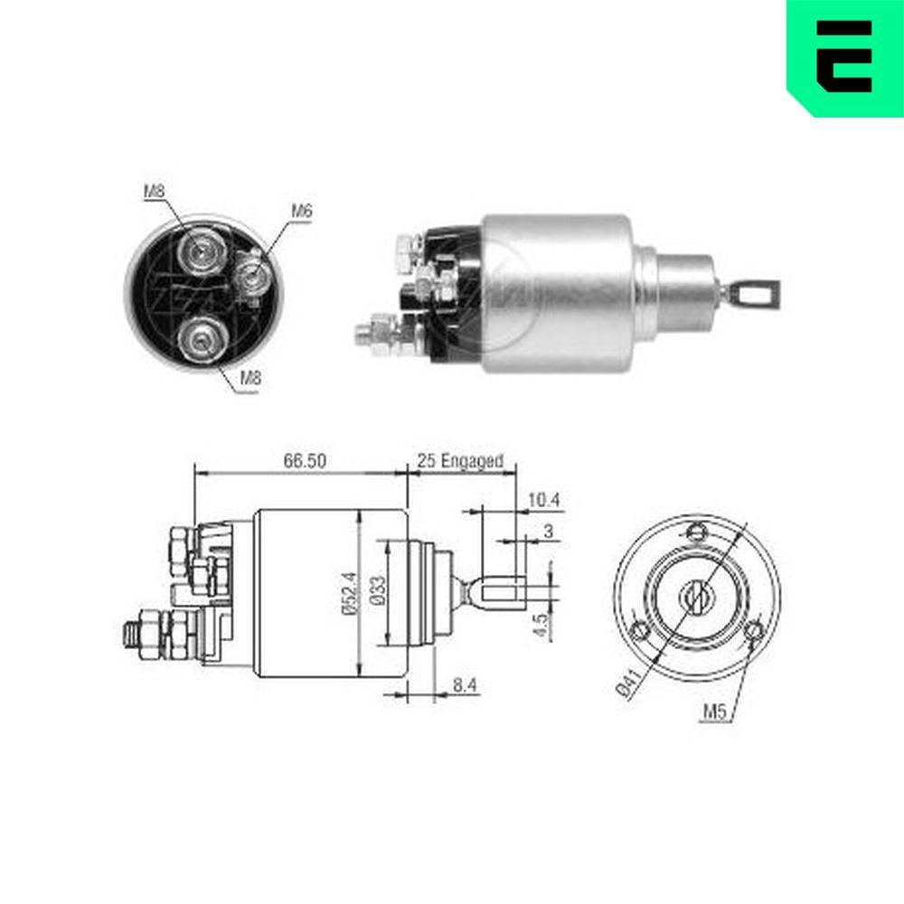 ERA Magneettikytkin, käynnistin ZM5382 ZM5382 ERA Solenoidi MERCEDES-BENZ GLC