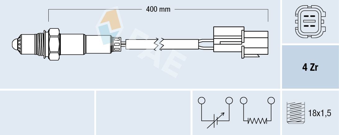 FAE Lambdasonde 77682 Lambdasonde FAE Hyundai H350 77682