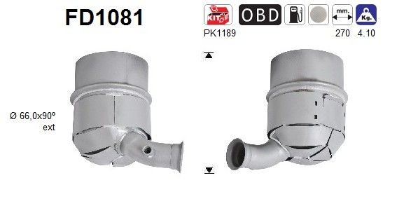 Kvēpu filtrs AS FD1081 AS FD1081: Kvēpu filtrs Fiat SCUDO 2013