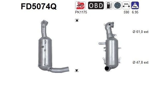 AS Tahmafilter FD5074Q AS FD5074Q Kübemefilter Fiat 500 Cabrio hind