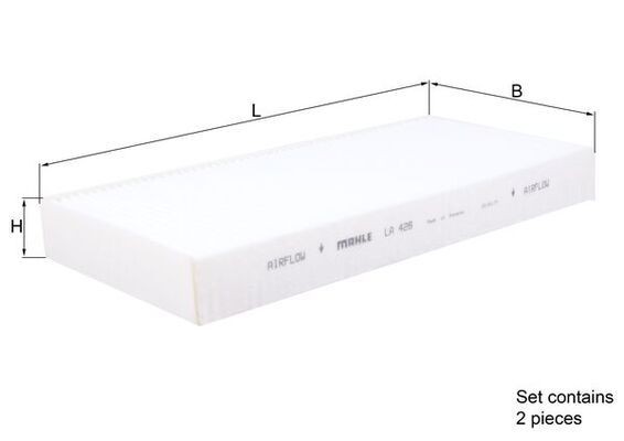 MAHLE Suodatin, sisäilma LA 426/S MAHLE LA 426/S Renault Laguna 3 Coupe sisäilmansuodatin