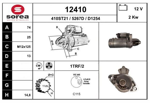 EAI Motorino avviamento 12410 12410 Motorino avviamento EAI KIA SPORTAGE costo