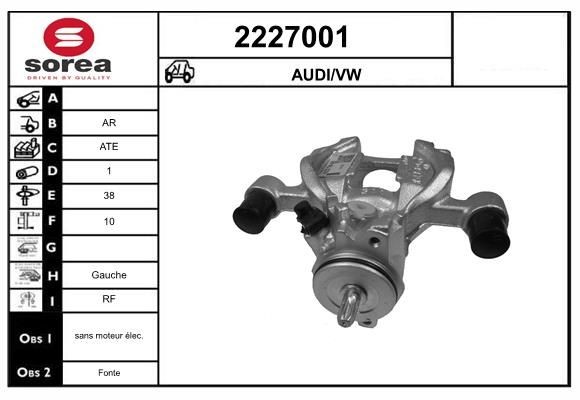 EAI Pinza freno 2227001 2227001 costo Pinze freni EAI AUDI A1