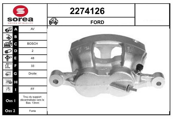 EAI Brake caliper 2274126 Ford KUGA EAI brake caliper 2274126