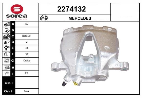 EAI Remklauw 2274132 2274132 Remklauwen MERCEDES-BENZ GL EAI