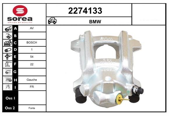 EAI Bremsekaliber 2274133 2274133 Bremsekaliber BMW 5-serie EAI