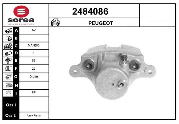 EAI Pinza freno 2484086 2484086 costo Pinze freni EAI PEUGEOT PARTNER