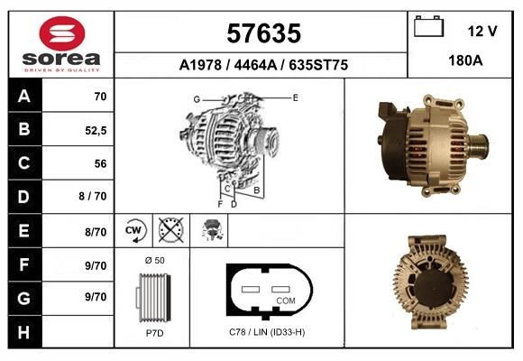 EAI Alternator 57635 57635 EAI alternator CHRYSLER