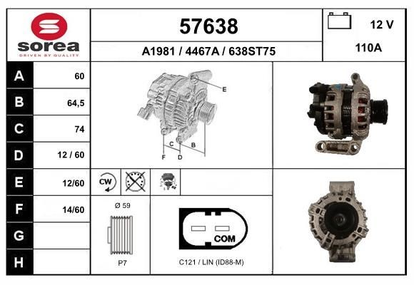 EAI Generator 57638 57638 EAI Dynamo Daihatsu billig