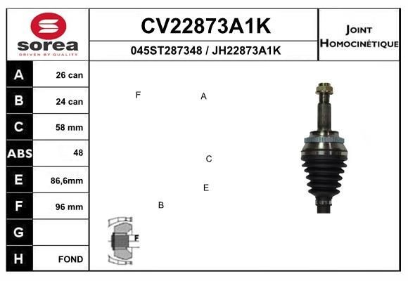 EAI Homokineet reparatie set, aandrijfas CV22873A1K CV22873A1K Homokineet reparatie set aandrijfas TOYOTA CELICA EAI