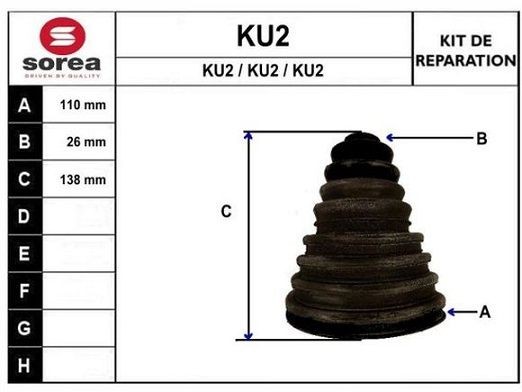 EAI Faltenbalgsatz, Antriebswelle KU2 KU2 Achsmanschette MITSUBISHI LANCER EAI kaufen