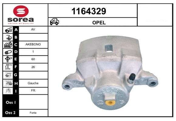 Étrier de frein SNRA 1164329 SNRA 1164329 Étrier avant + arrière Opel GT 2008