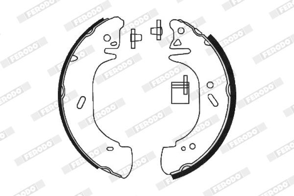 FERODO Kit ganasce freni FSB618 FERODO FSB618 Kit ganasce freni NISSAN X-Trail (T31) 2.5 170 CV 2014