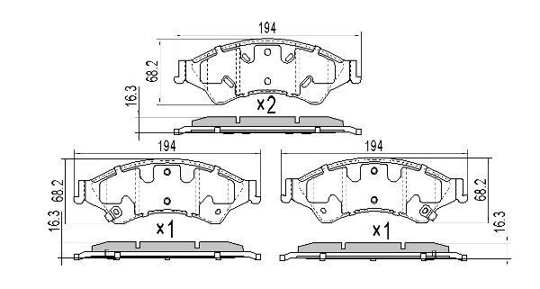 FREMAX Brake pad set FBP-2183 FBP-2183 FREMAX brake pads MAZDA