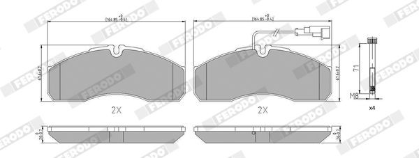 FERODO Plaquettes de frein FVR4248 Plaquette de frein sport RENAULT TRUCKS FERODO PREMIER FVR4248