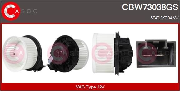 Interieurventilatie CASCO CBW73038GS CASCO CBW73038GS Kachelmotor Volkswagen UP 2025