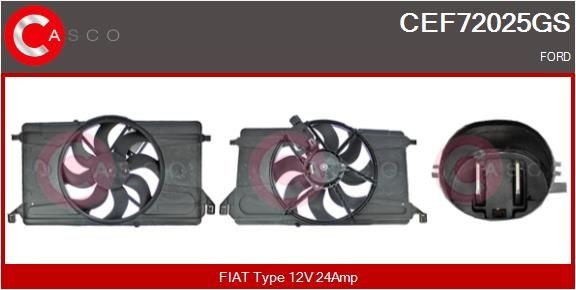 CASCO Elektrische motor, radiateurventilator CEF72025GS Elektrische motor, radiateurventilator CASCO FOCUS CEF72025GS goedkoop