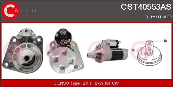 Startmotor CASCO CST40553AS CASCO CST40553AS: Starter voor de motor Chrysler GRAND VOYAGER 2011