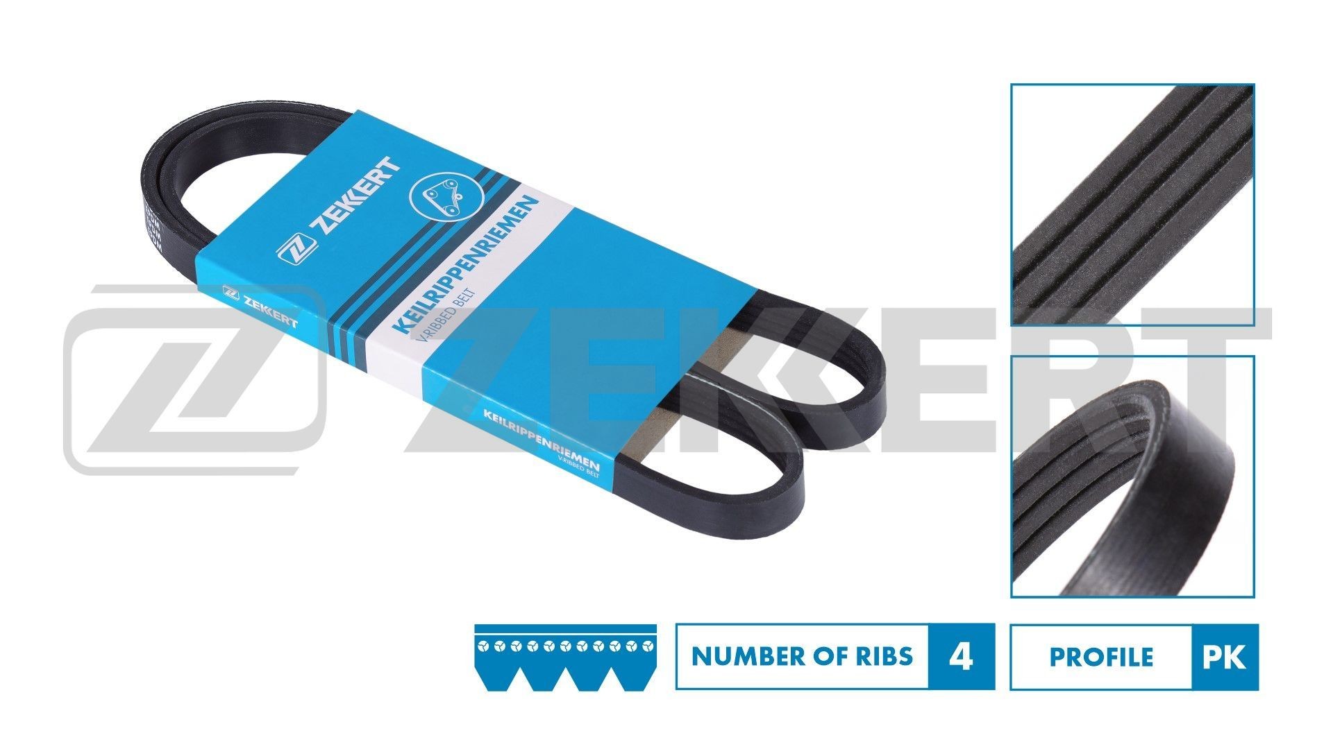 ZEKKERT Multiriem KR-4PK810 KR-4PK810 Multiriem SUZUKI VITARA ZEKKERT
