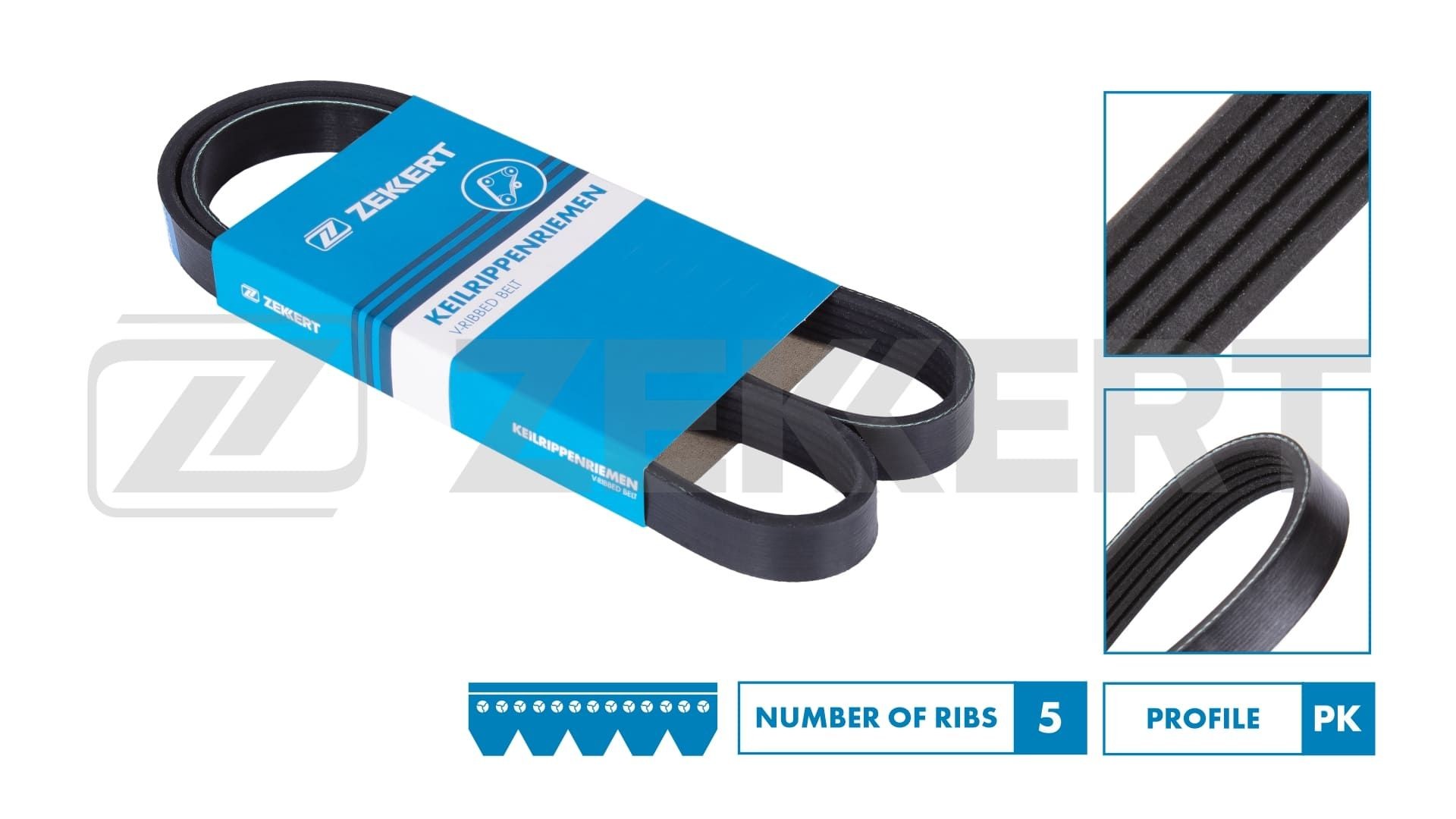 ZEKKERT Ιμάντας poly-V KR-5PK1546 Ιμάντας δυναμό ZEKKERT Suzuki SWIFT KR-5PK1546