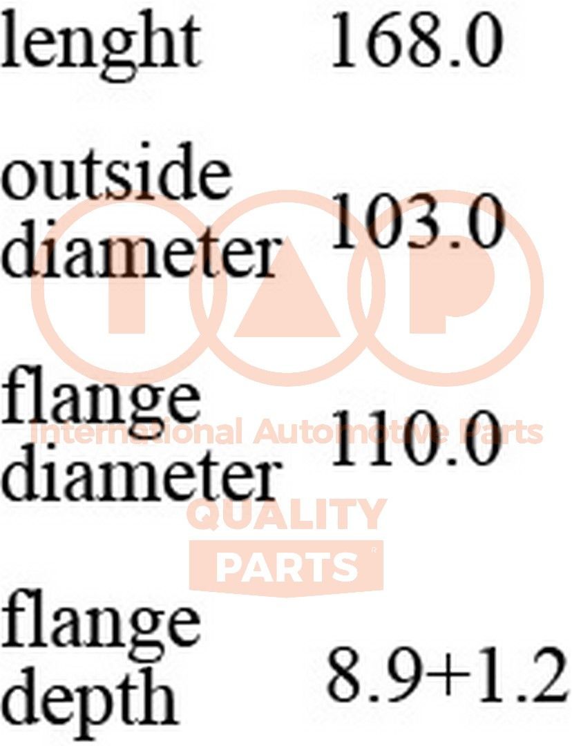 IAP QUALITY PARTS Cilindervoering 103-10043S Cilindervoering IAP QUALITY PARTS FORD USA 103-10043S