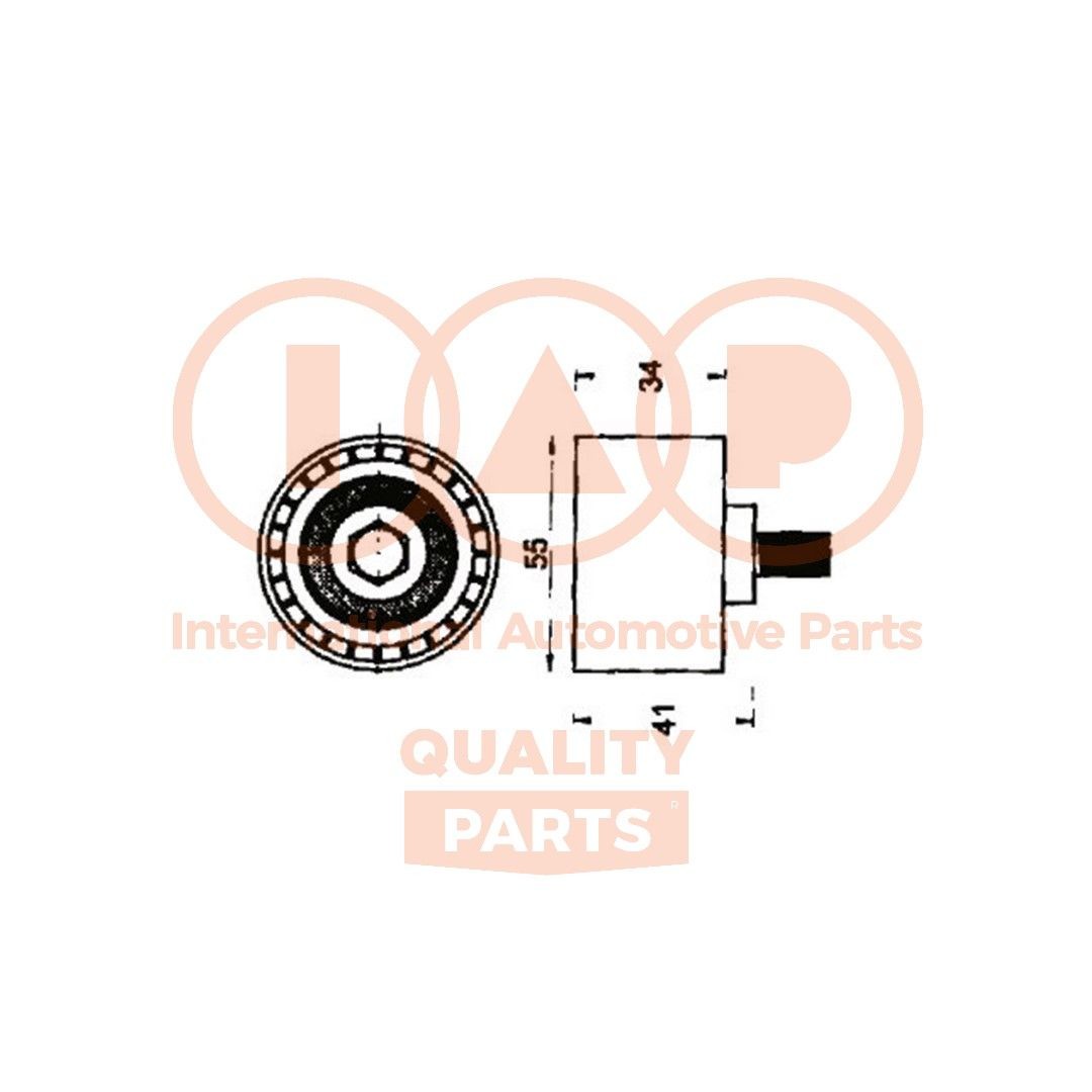 IAP QUALITY PARTS Geleiderol / omdraairol v-snaren 127-21056E Geleiderol poly v-riem IAP QUALITY PARTS i10 127-21056E goedkoop