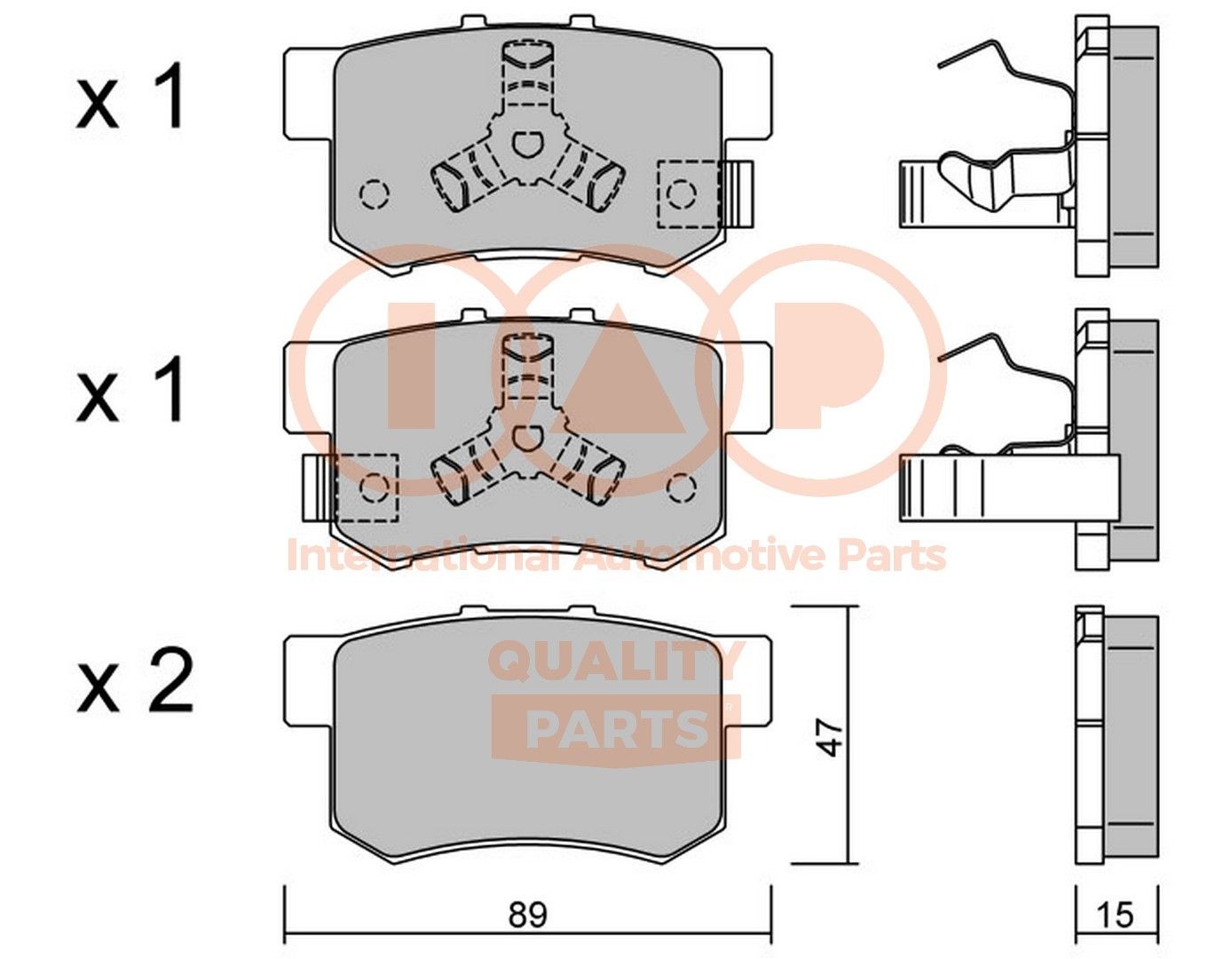 IAP QUALITY PARTS Piduriklotsid 704-06064P Piduriklotsid IAP QUALITY PARTS ACCORD 704-06064P odav