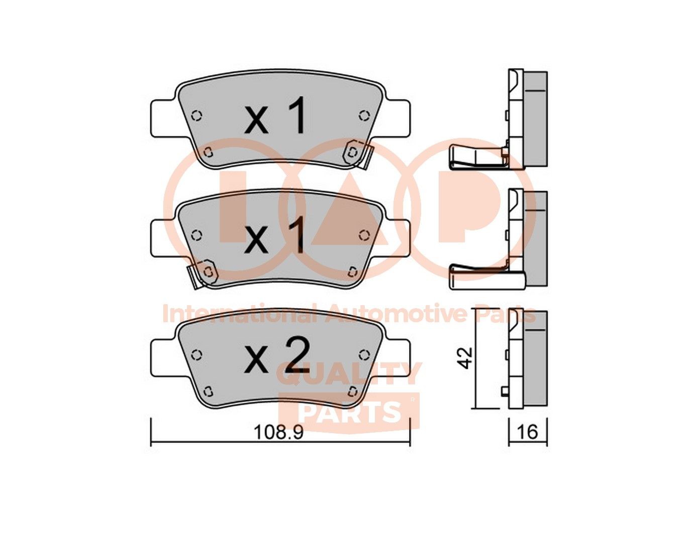 IAP QUALITY PARTS Piduriklotsid 704-06066P Pidurikattekomplekt, ketaspidur IAP QUALITY PARTS ACCORD 704-06066P odav