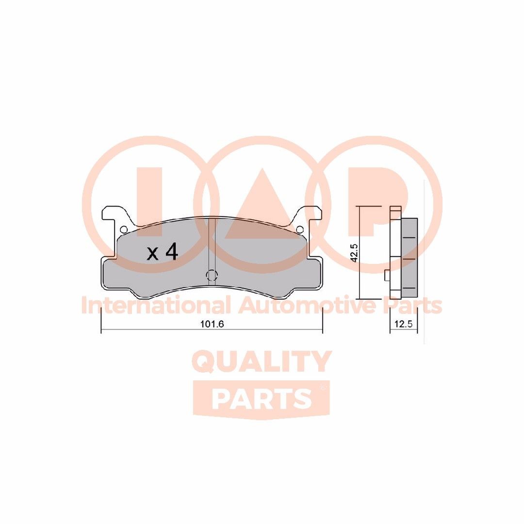 IAP QUALITY PARTS Bromsbelägg 704-11022P MAZDA bromskloss IAP QUALITY PARTS 704-11022P