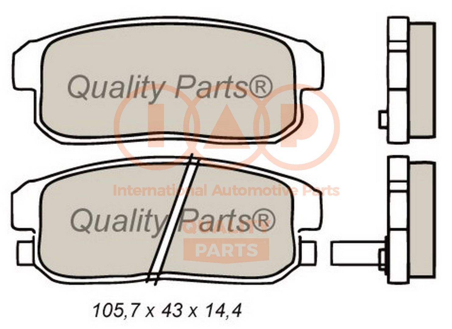 IAP QUALITY PARTS Bremseklosser 704-11041P Bremseklosser IAP QUALITY PARTS 6 704-11041P billige