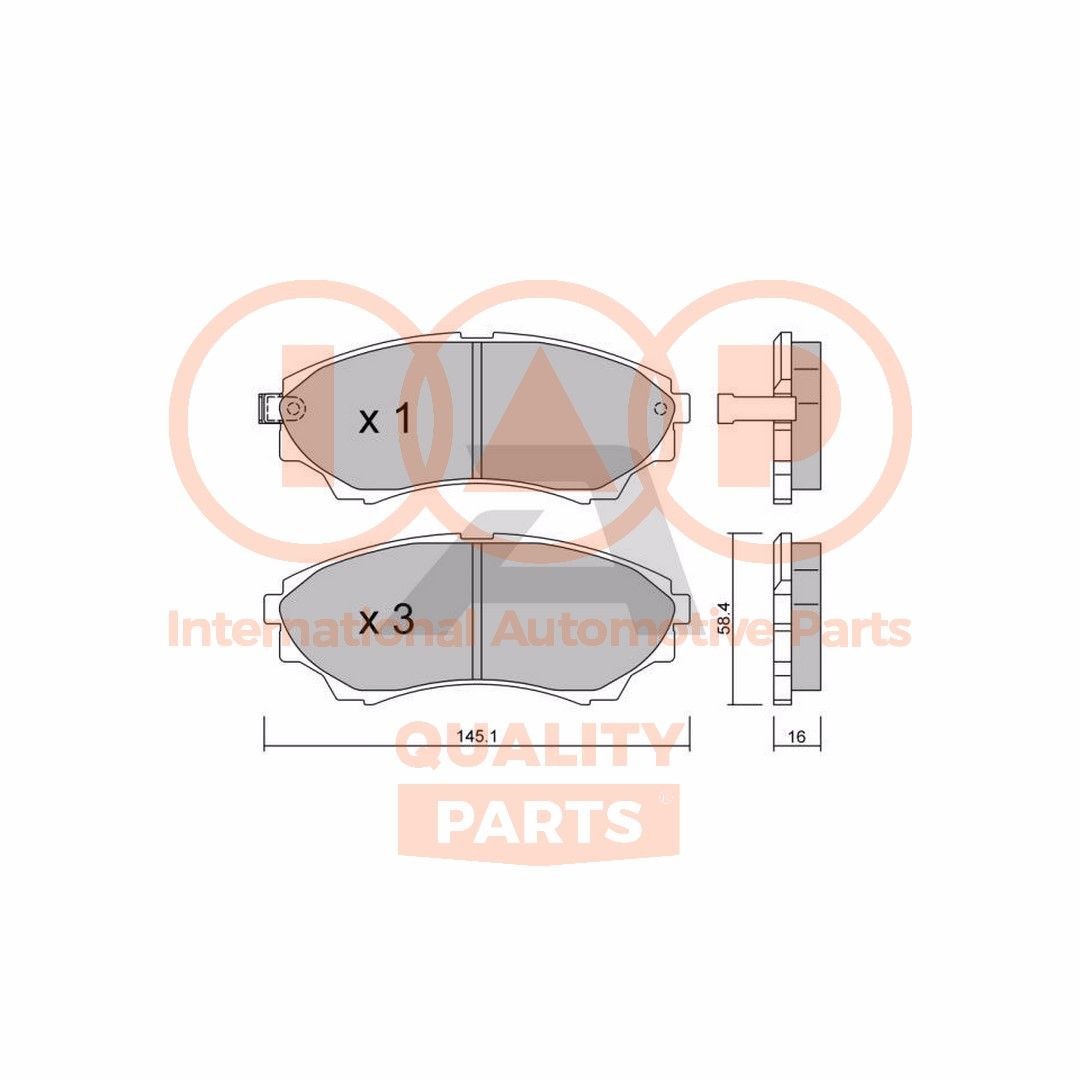 IAP QUALITY PARTS Bremseklodser 704-11073P 704-11073P Bremseklodser IAP QUALITY PARTS FORD B-MAX