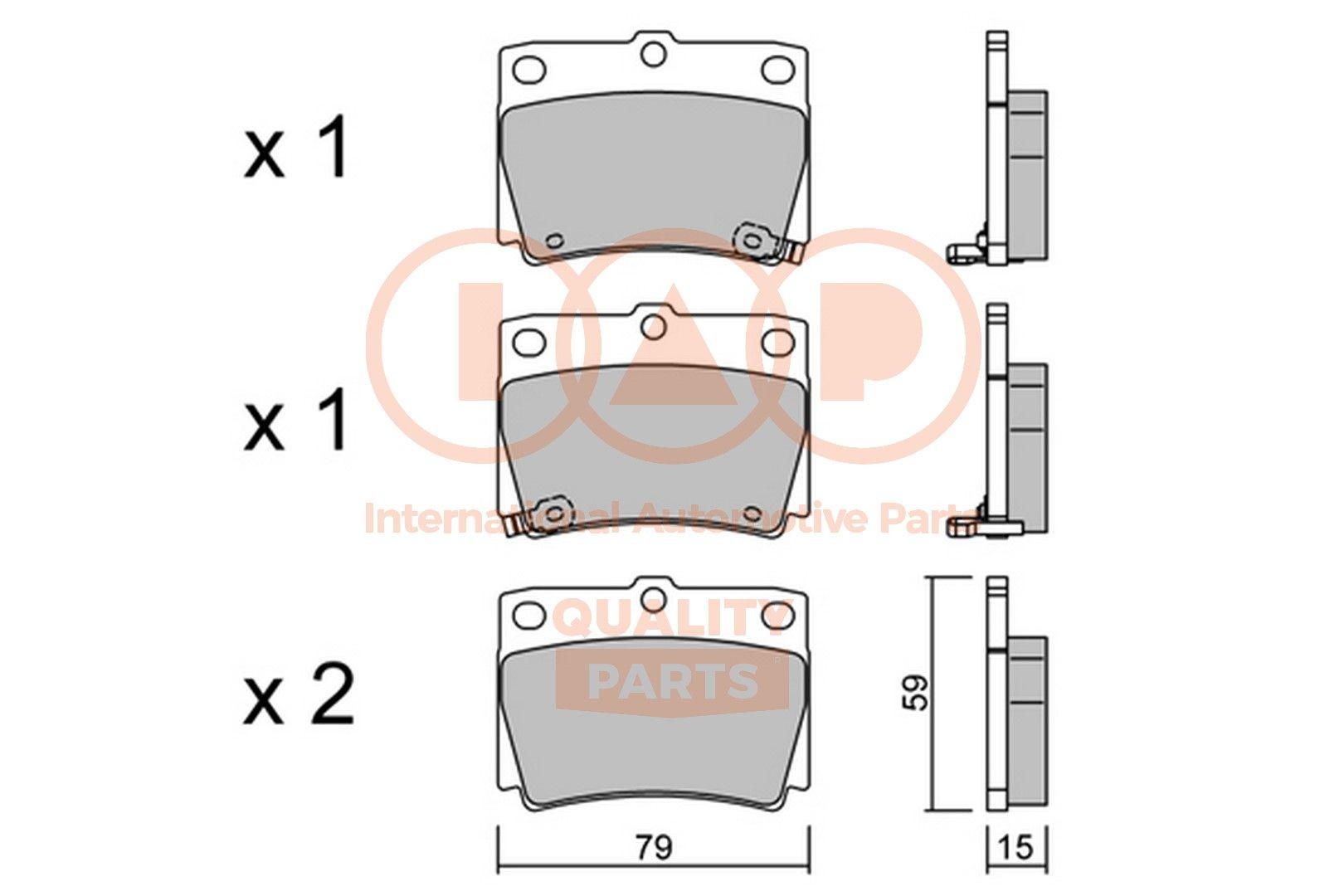 IAP QUALITY PARTS Τακάκια φρένων 704-12025P 704-12025P Τακάκια φρένων IAP QUALITY PARTS MITSUBISHI L 200