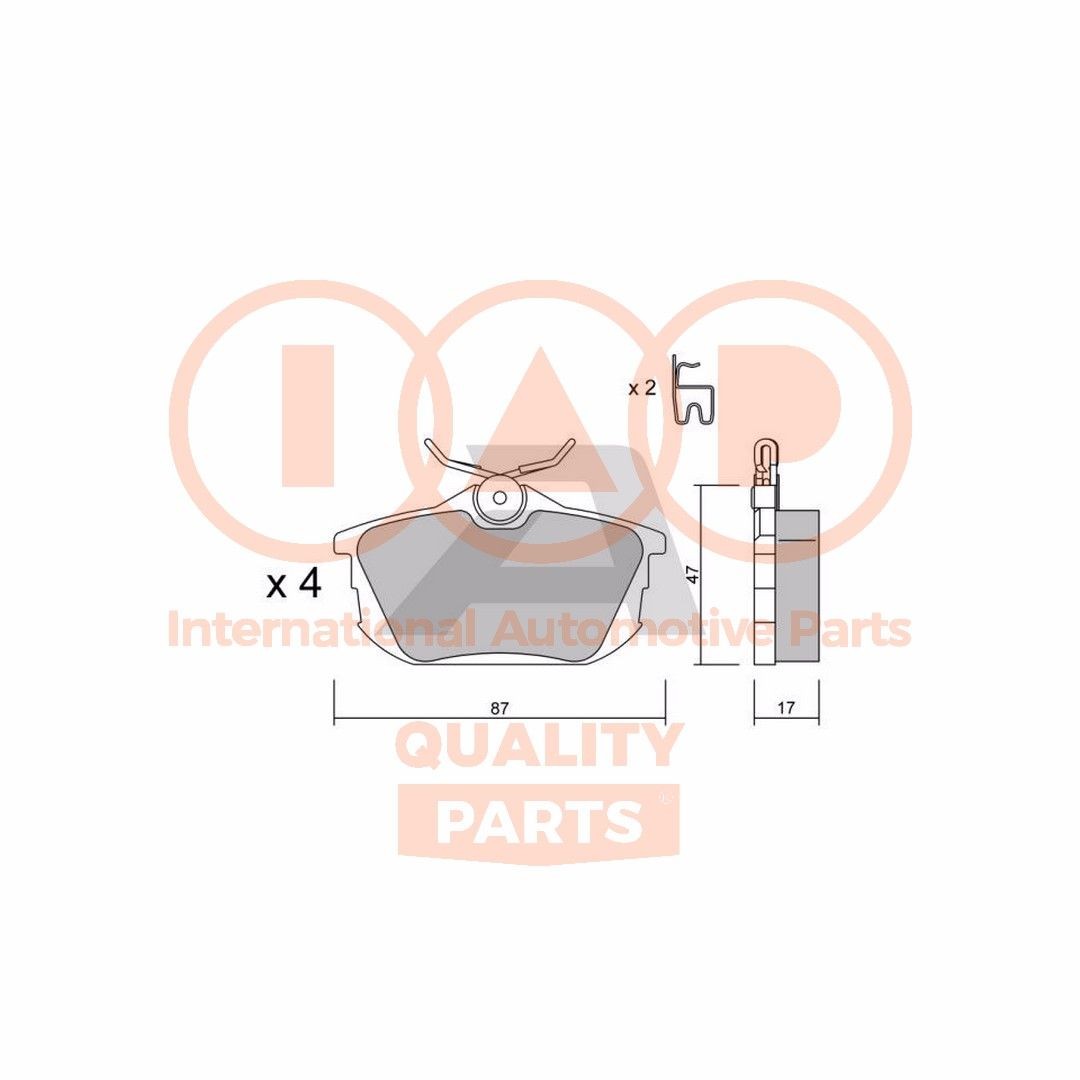 IAP QUALITY PARTS Τακάκια φρένων 704-12084P Τακάκια φρένων IAP QUALITY PARTS L 200 704-12084P φθηνά