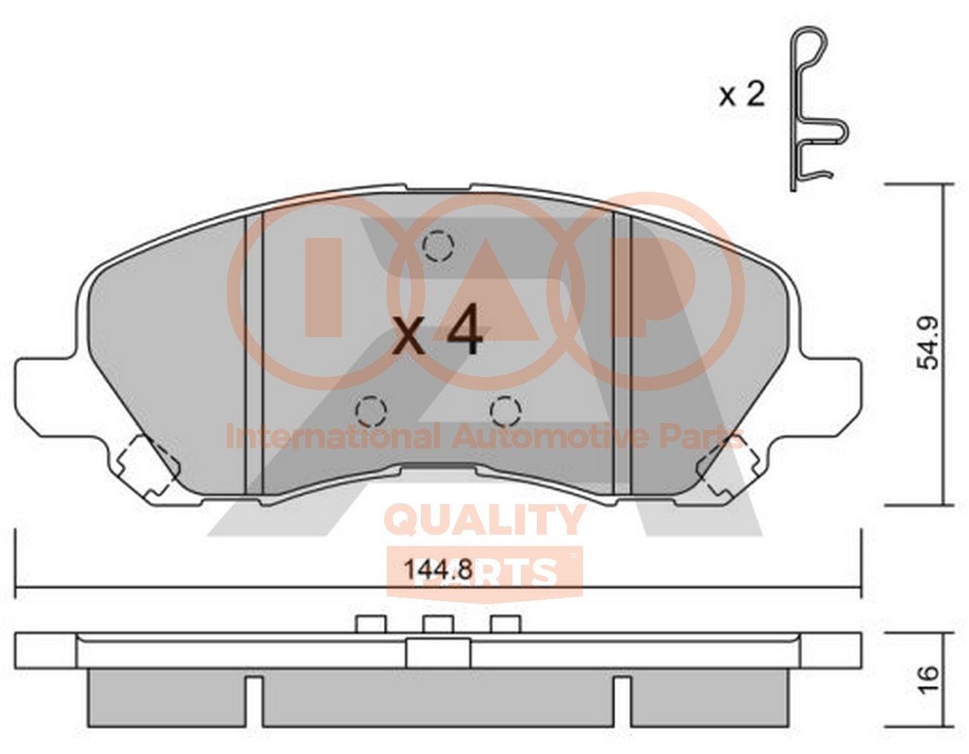 IAP QUALITY PARTS Τακάκια φρένων 704-12093P Τακάκια δισκόφρενων IAP QUALITY PARTS L 200 704-12093P φθηνά