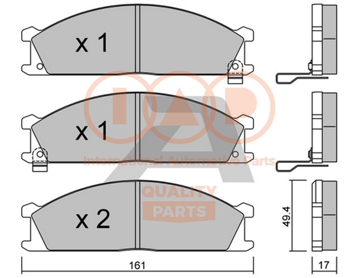 IAP QUALITY PARTS Brake pad set 704-13041P 704-13041P IAP QUALITY PARTS brake pads for SUBARU SUMO