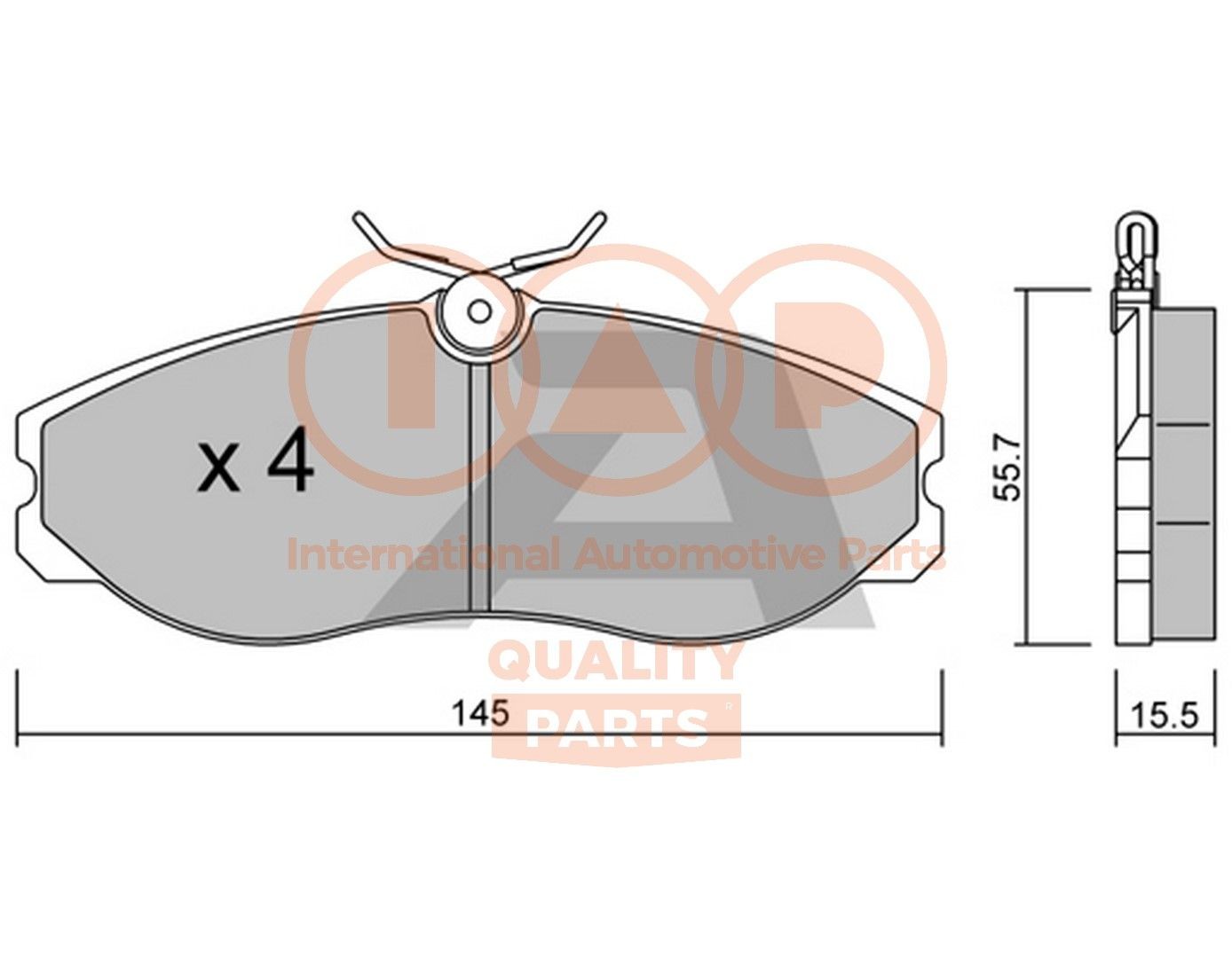 IAP QUALITY PARTS Bremseklodser 704-13051P Bremseklodser IAP QUALITY PARTS Ford B-MAX 704-13051P