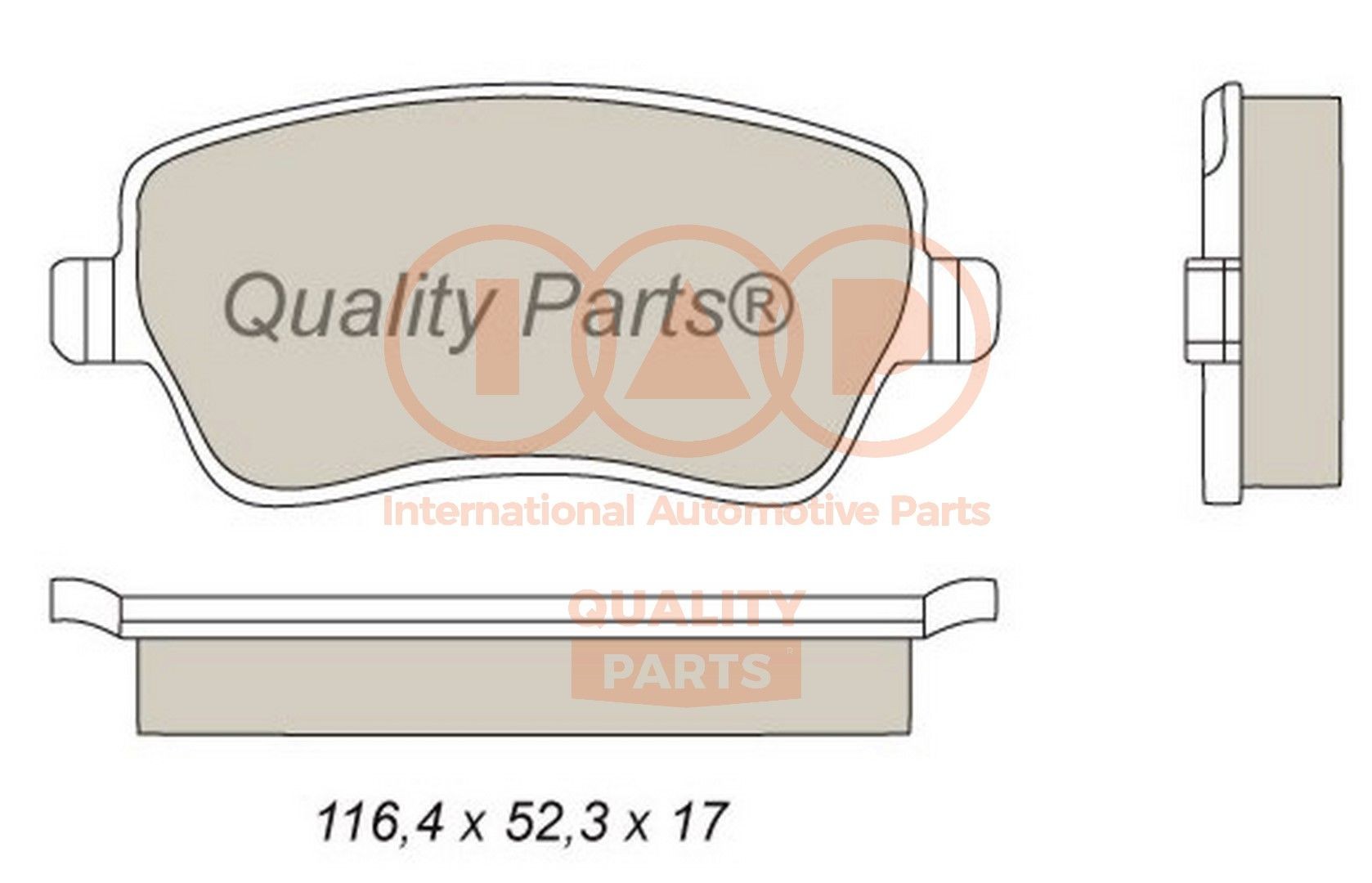 IAP QUALITY PARTS Bremseklosser 704-13093P IAP QUALITY PARTS Klosser RENAULT 704-13093P