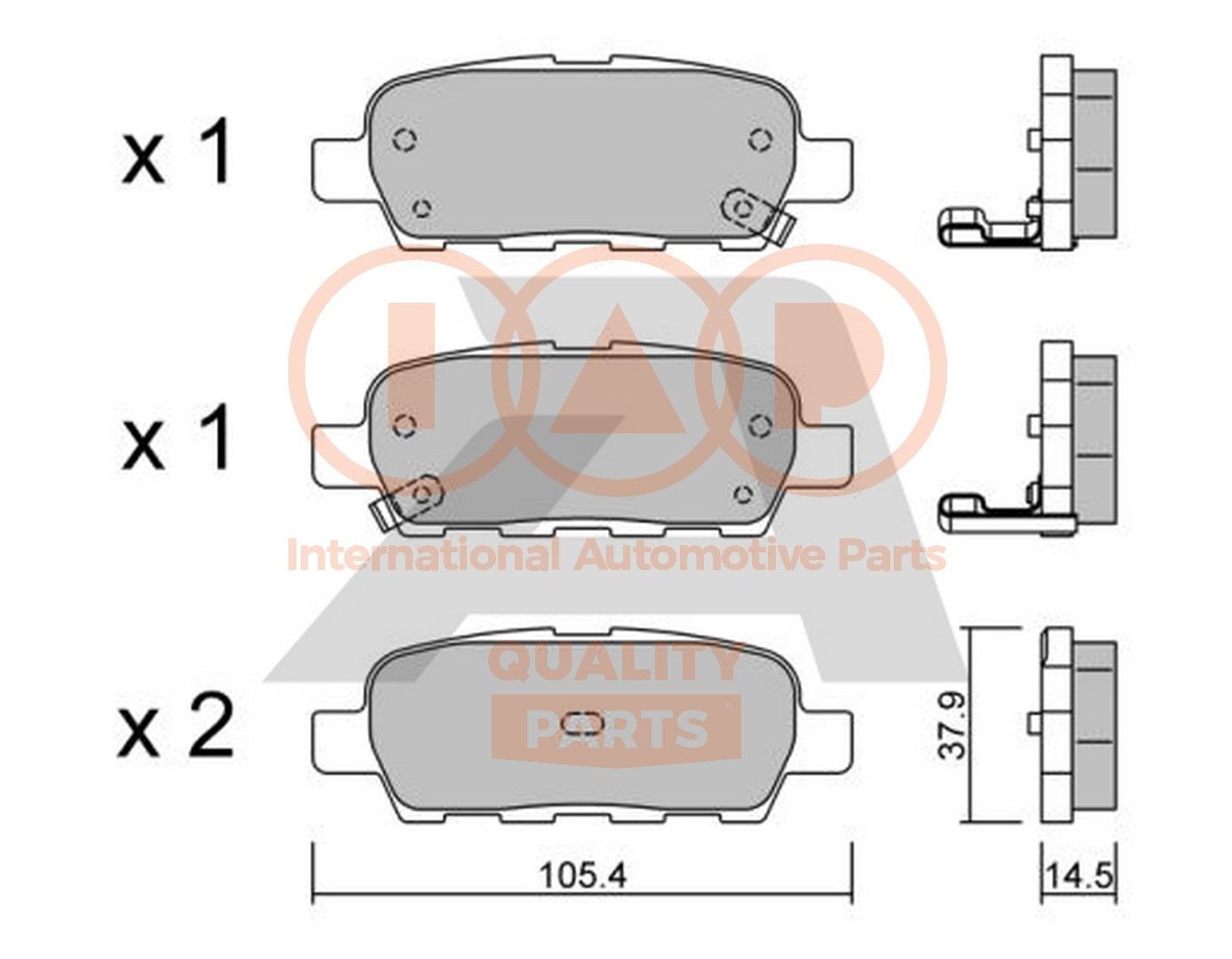 IAP QUALITY PARTS Kit pastiglie freni 704-13101P 704-13101P costo Pastiglie dei freni RENAULT MASTER IAP QUALITY PARTS