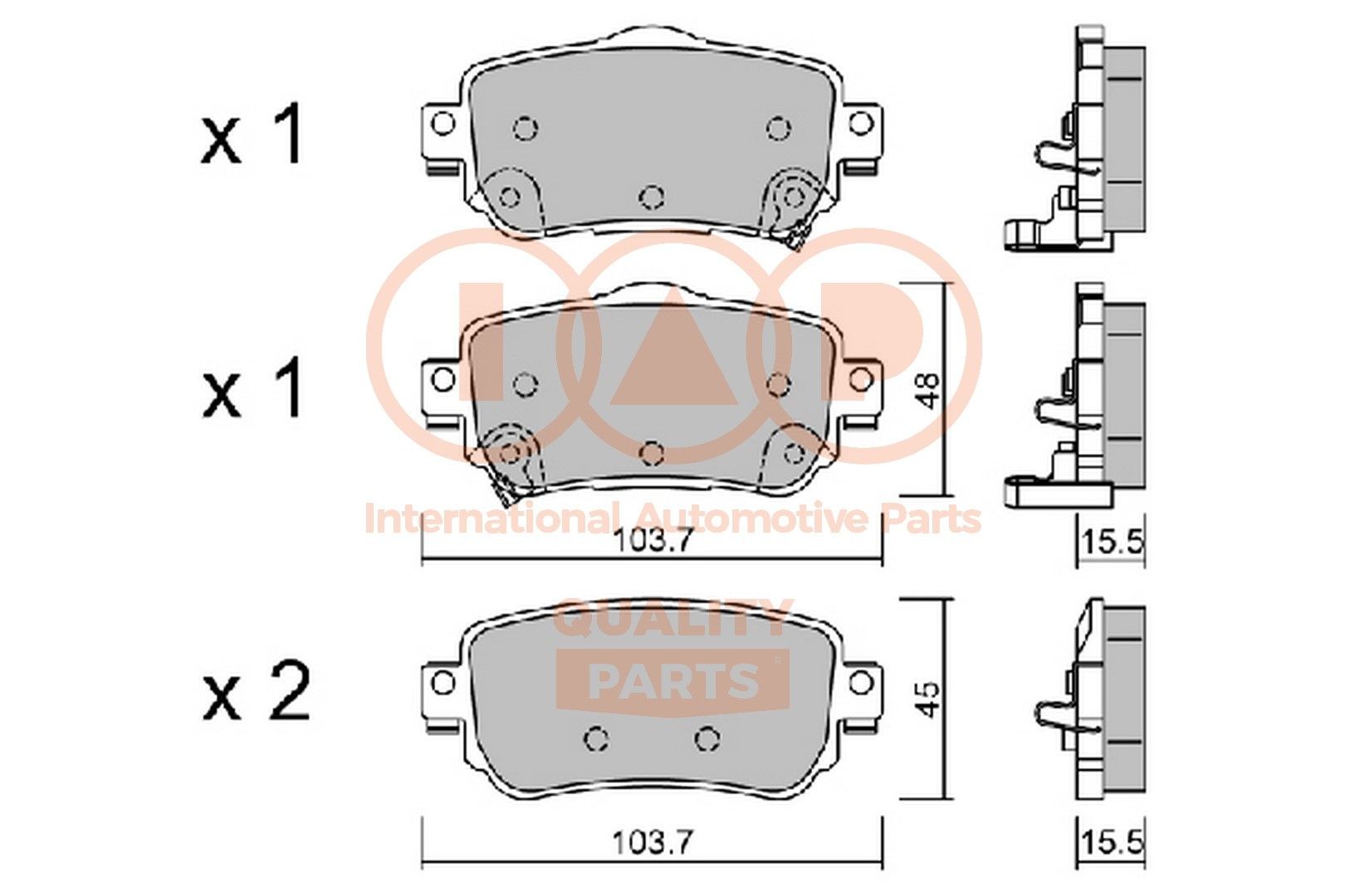 IAP QUALITY PARTS Plaquettes de frein 704-13112P Renault MASTER Plaquettes de frein IAP QUALITY PARTS 704-13112P