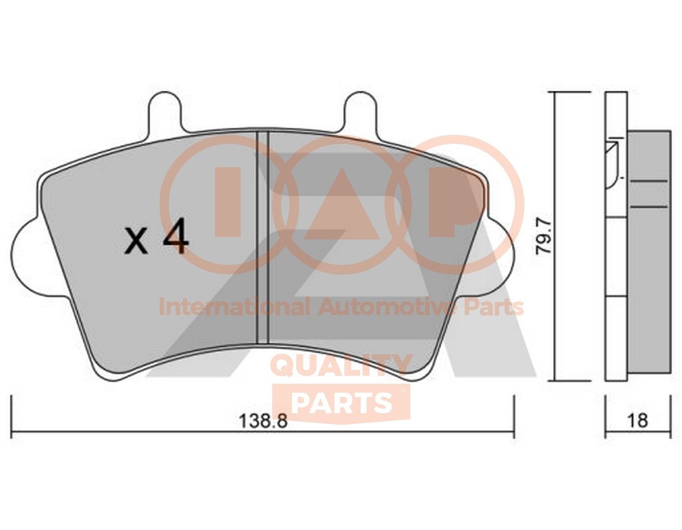 IAP QUALITY PARTS Plaquettes de frein 704-13160P Renault MASTER Freins, plaquettes de freins IAP QUALITY PARTS 704-13160P