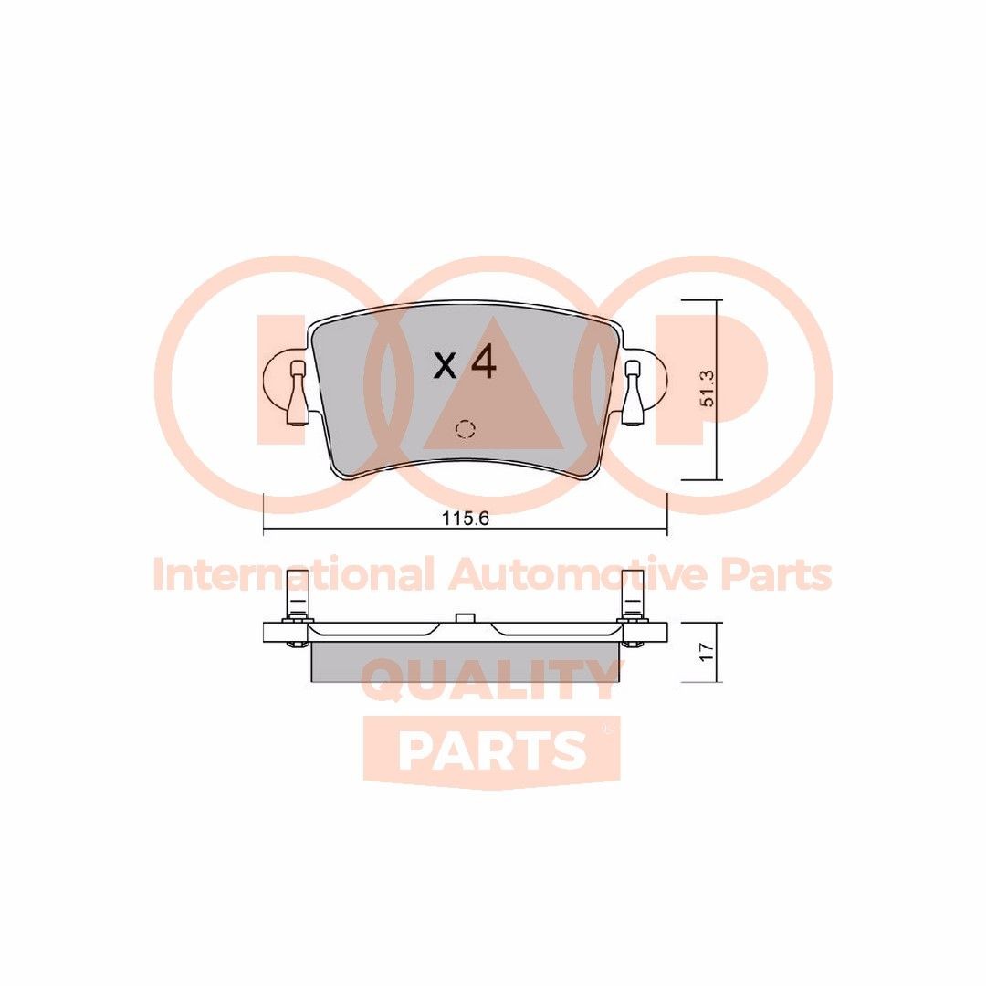 IAP QUALITY PARTS Piduriklotsid 704-13161P IAP QUALITY PARTS 704-13161P Pidurikattekomplekt, ketaspidur Opel Movano Kallur odav