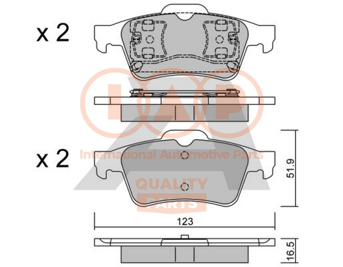 IAP QUALITY PARTS Plaquettes de frein 704-13180P Kit de plaquettes de frein IAP QUALITY PARTS MASTER 704-13180P pas cher