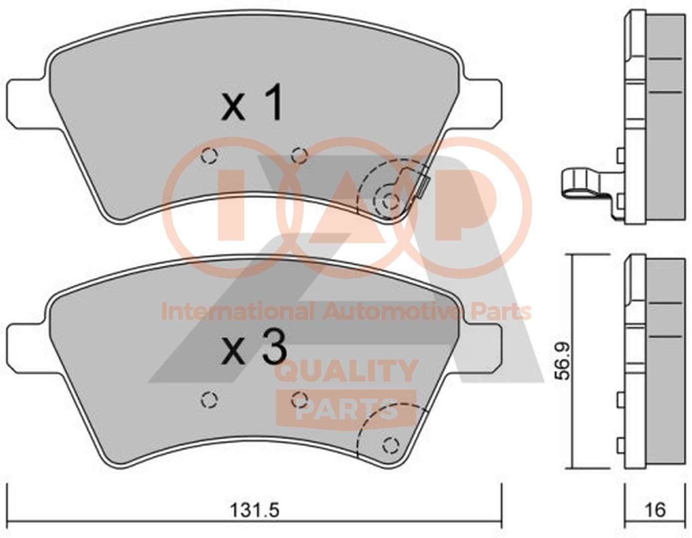 IAP QUALITY PARTS Kit pastiglie freni 704-16100P 704-16100P costo Pastiglie dei freni IAP QUALITY PARTS SUZUKI JIMNY
