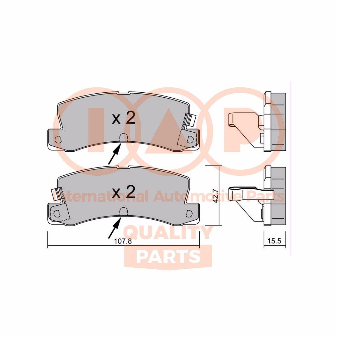 IAP QUALITY PARTS Plaquettes de frein 704-17188P 704-17188P Plaquettes de frein IAP QUALITY PARTS TOYOTA RAV 4