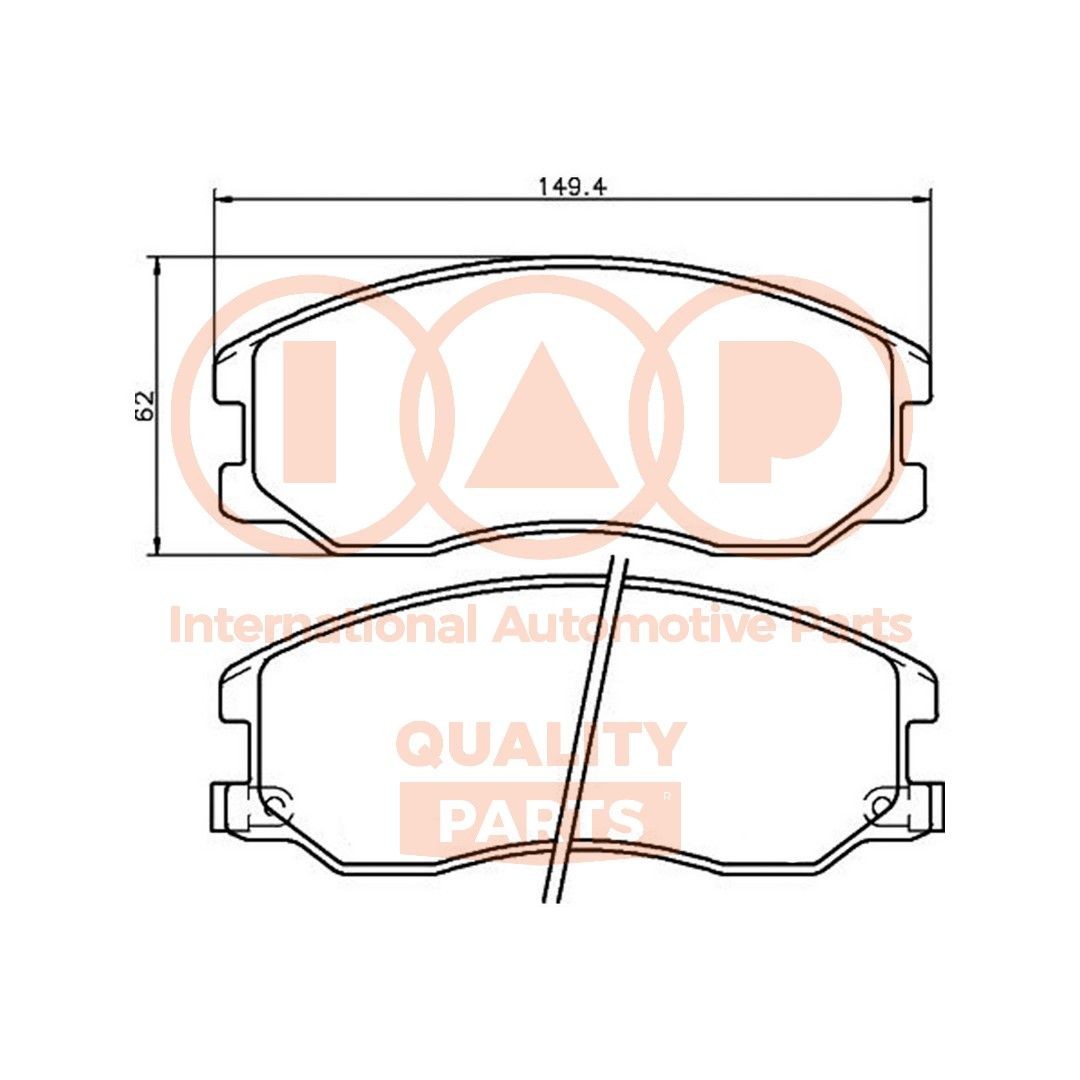 IAP QUALITY PARTS Bromsbelägg 704-20090G CHEVROLET belägg IAP QUALITY PARTS 704-20090G