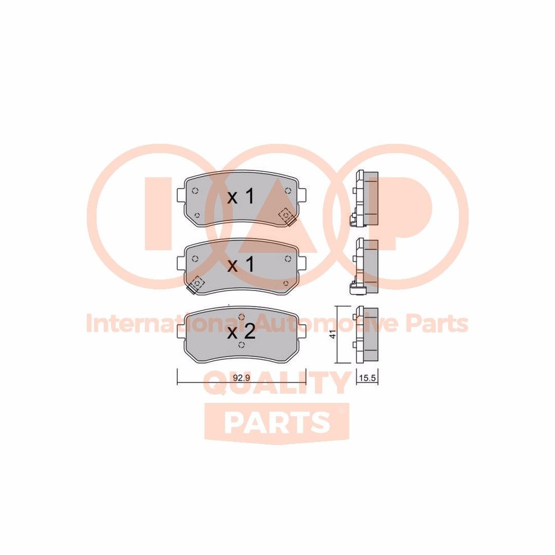 IAP QUALITY PARTS Piduriklotsid 704-21073P 704-21073P Piduriklotsid IAP QUALITY PARTS HYUNDAI i30