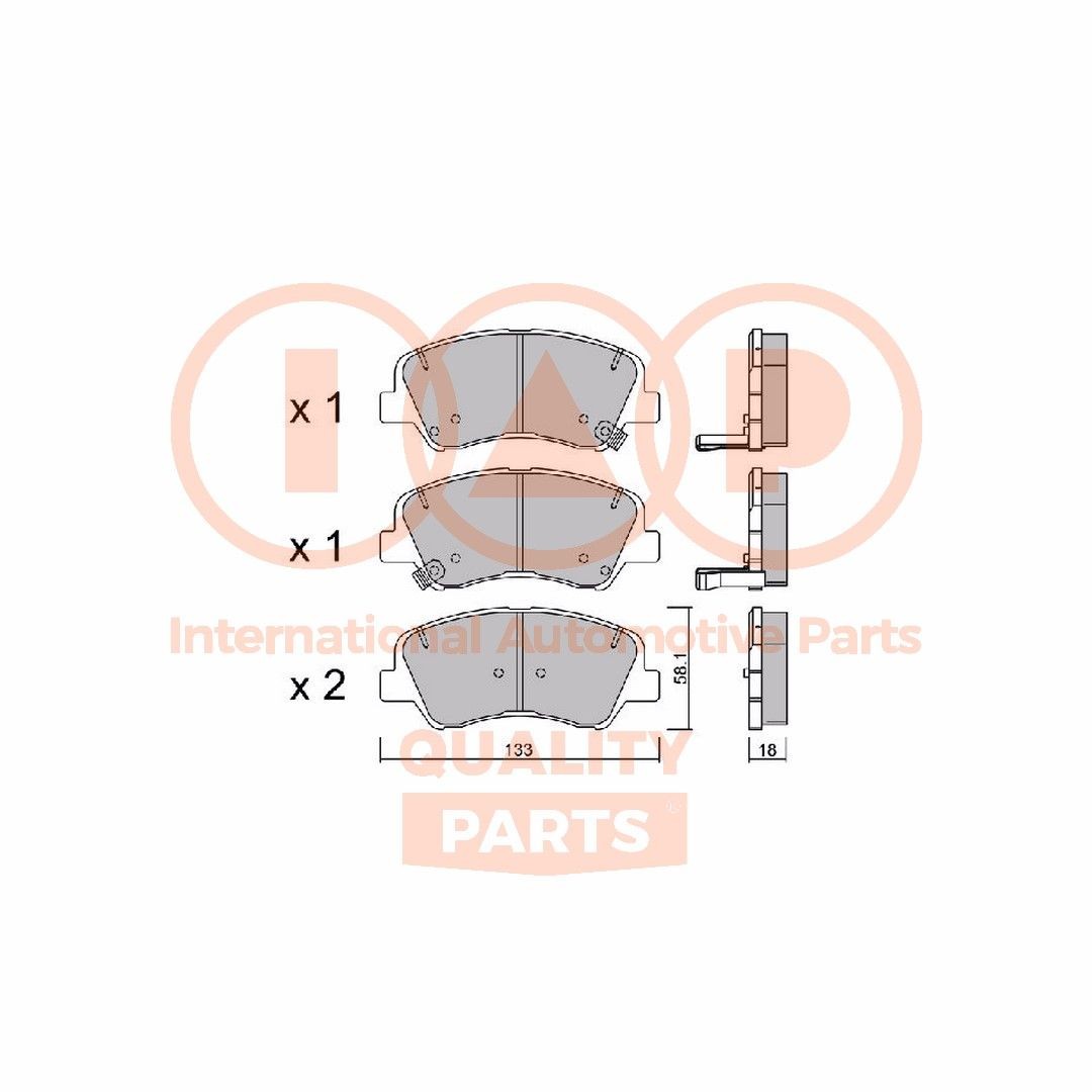 IAP QUALITY PARTS Kit pastiglie freni 704-21074P 704-21074P Pastiglie dei freni HYUNDAI VELOSTER IAP QUALITY PARTS costo