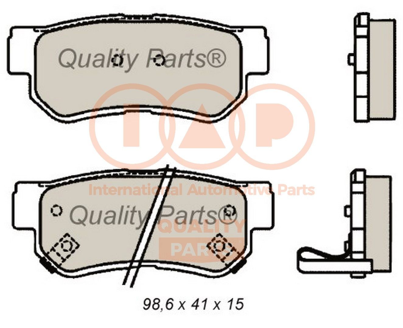 IAP QUALITY PARTS Bremsbeläge 704-21089G 704-21089G Bremsbeläge IAP QUALITY PARTS KIA SPORTAGE