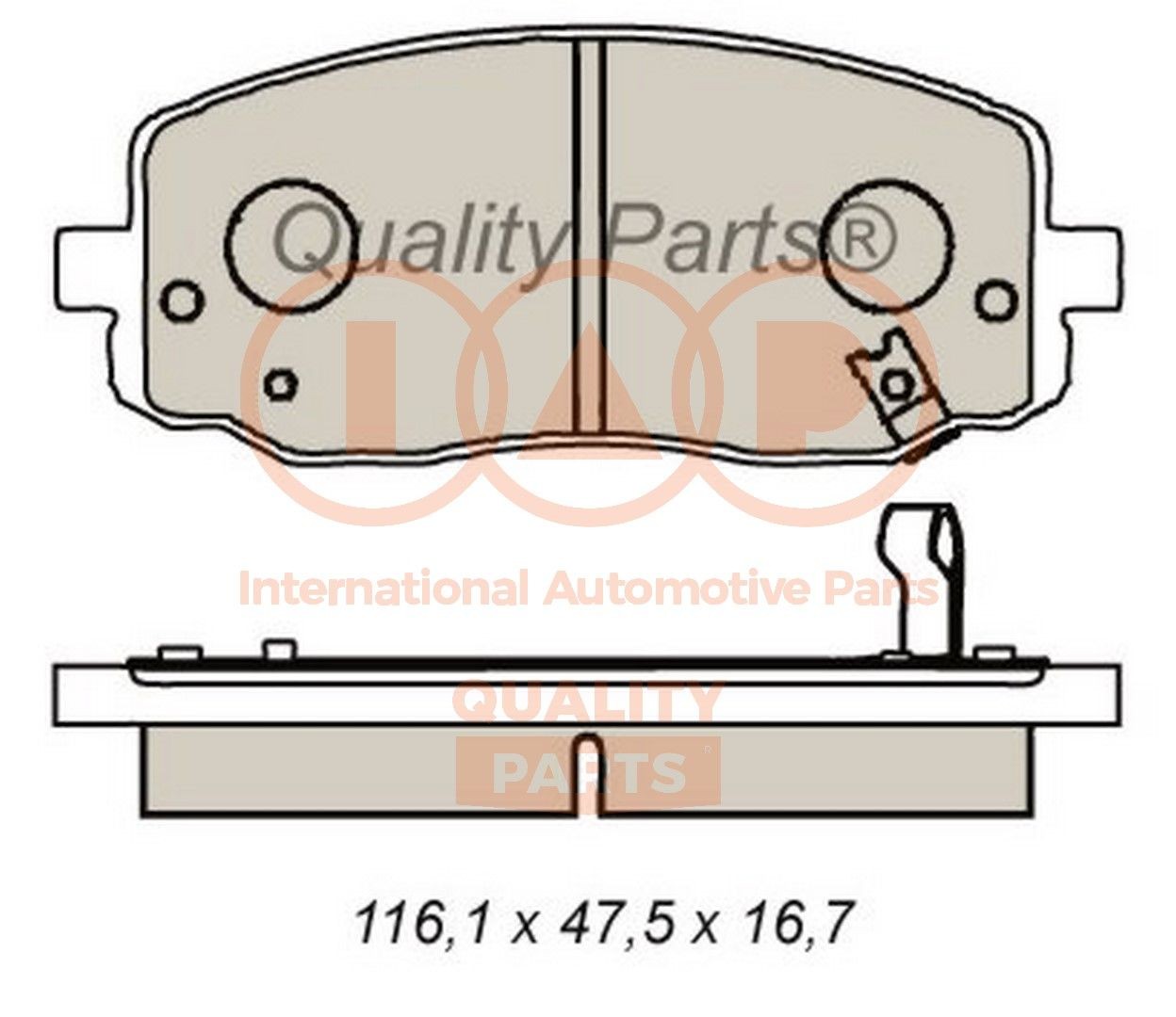 IAP QUALITY PARTS Piduriklotsid 704-21090G Piduriklotsid IAP QUALITY PARTS Hyundai i30 704-21090G