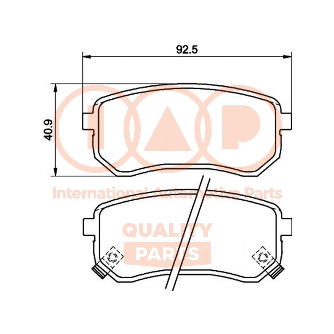 IAP QUALITY PARTS Pastilhas de travão 704-21091G Jogo de pastilhas para travão de disco IAP QUALITY PARTS Hyundai SONATA 704-21091G